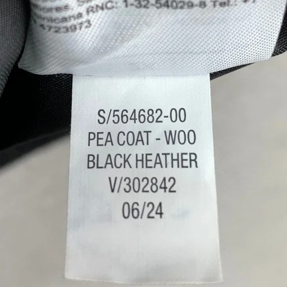 Old Navy‎ Pea Coat Womens 2X Gray Heathered Double Breasted Viscose Preppy - Picture 6 of 8